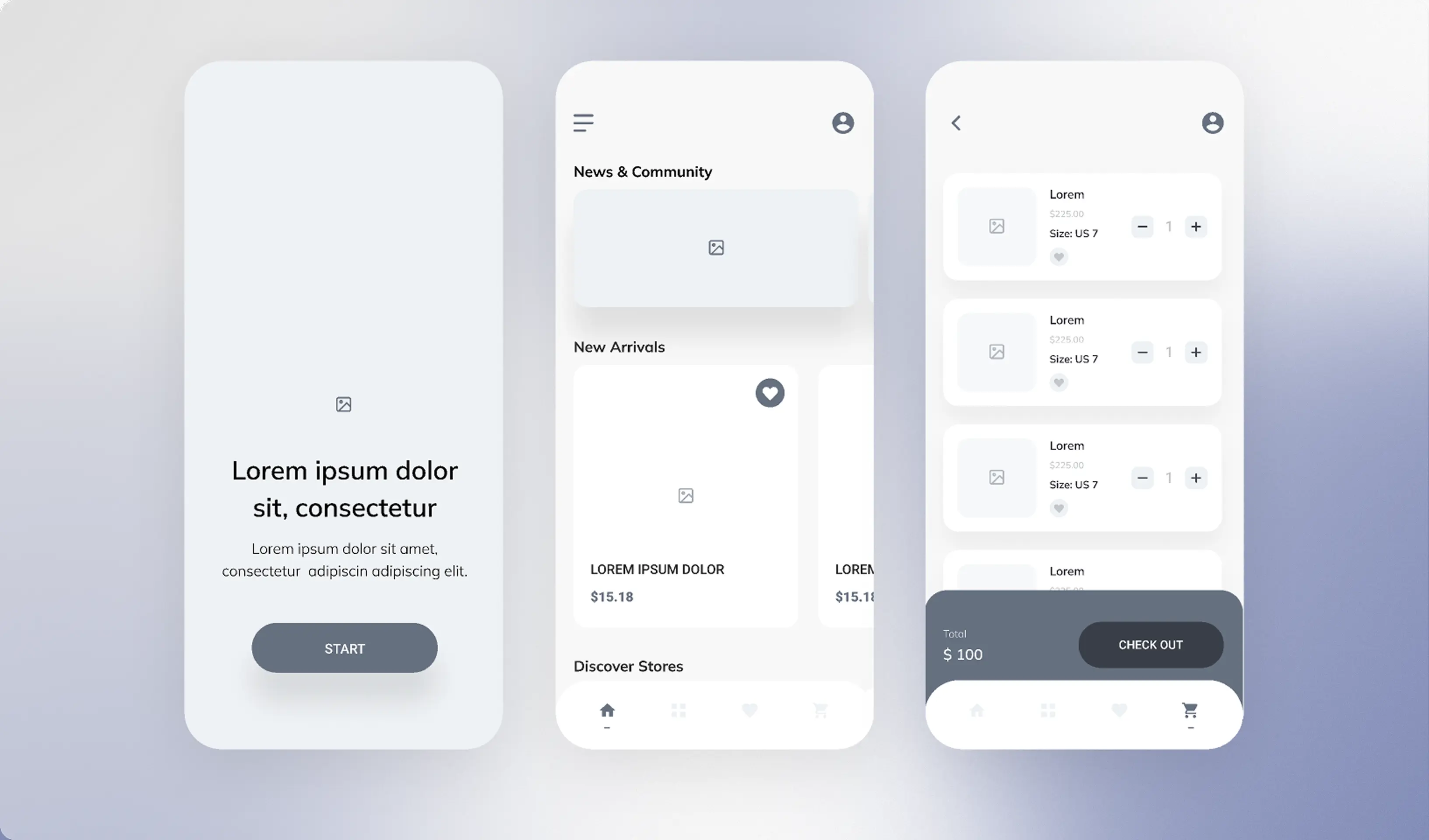 Exempel på första version av mobilapp för iOS och Android