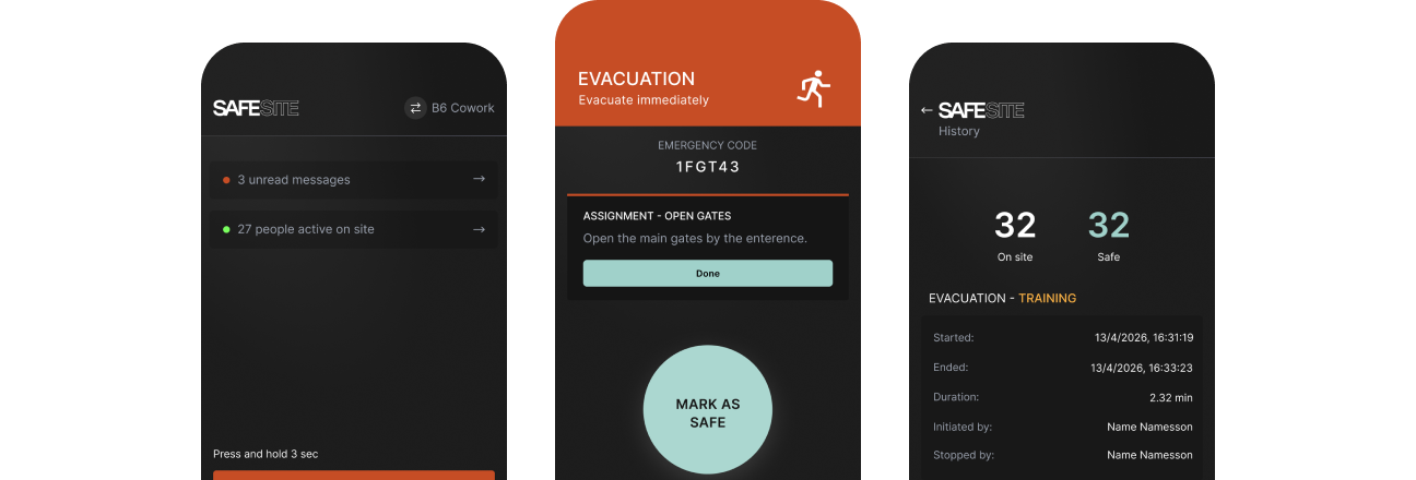 SafeSite – Evakuering i allas ficka